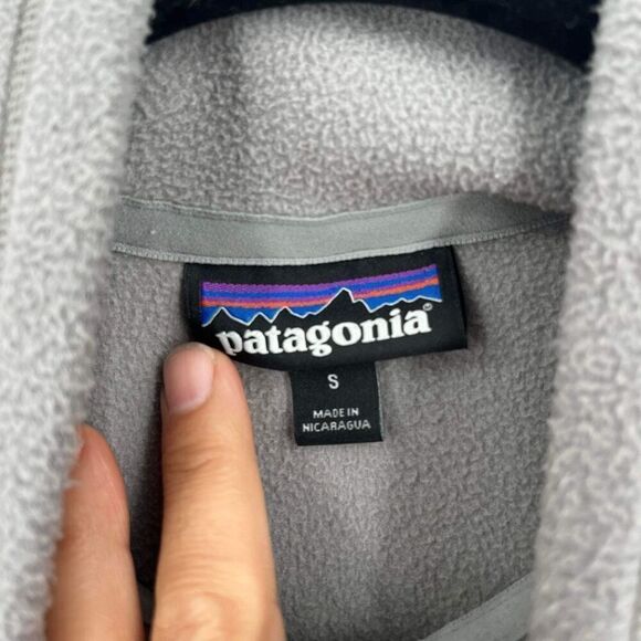 Patagonia Unisex Men's Micro D Fleece Quarter-Zip Pullover Sweater Gray Small - Picture 4 of 9
